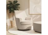 Drehsessel Home Affaire "Hetty, Drehsessel Mit Wippfunktion, Lese-Sessel In Cord Und Microfaser", Beige, B:78Cm H:93Cm T:88Cm, 100% Polyester, Sessel, Drehsessel, Mit Federkern, Auch Im Set Mit Passendem Hocker