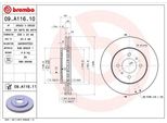 2X Disco Freno Brembo 09.A116.11 Per Mitsubishi Colt Iv (Ca_A) Per Proton Wira