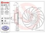 2X Disco Freno Brembo 09.B474.11 Per MERCEDES-BENZ Sl (R231) 65Mm 360Mm