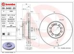 2X Disco Freno Brembo 09.9492.20 Per Volvo Fl Iii Per Renault Trucks D 80Mm