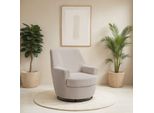 Drehsessel Home Affaire "Hetty, Drehsessel Mit Wippfunktion, Lese-Sessel In Cord Und Microfaser", Grau (Taupe), B:78Cm H:93Cm T:88Cm, 100% Polyester, Sessel, Drehsessel, Mit Federkern, Auch Im Set Mit Passendem Hocker