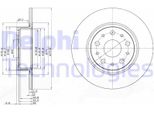 2X Disco Freno Delphi BG3076 Per Alfa Romeo 166 (936) Per Lancia Kappa (838A)