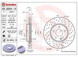 2X Brembo 09.8304.1X Disco Freno Asse Anteriore