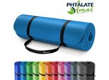 Tresko Tappetino Yoga 190X100X1,5Cm Tappetino Fitness Tappetino Ginnastica Pilates Blu