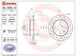 2X Disco Freno Brembo 08.7626.1X Per Opel Meriva A (X03) Astra H Caravan (A04)