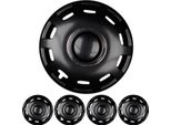 4X Coprimozzi Premium Design 14 Pollici "Alabastro"" In Nero"