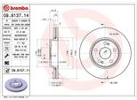2X Disco Freno Brembo 09.8137.11 Per Renault Megane Ii Coupé-Cabriolet (EM0/1_)
