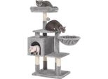 Feandrea Tiragraffi, Albero Per Gatti Grande 110 Cm, Tiragraffi Per Gatti Grigio Chiaro PCT52W