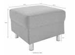 Hocker Home Affaire "Jamie", Braun (Café), B:54Cm H:38Cm T:54Cm, Microfaser Primabelle (100% Polyester);Struktur Fein ( 100% Polyester);Struktur Grob ( 100% Polyester);Luxus-Kunstleder, Hocker, Hocker