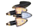 4X Atv Quad Moto Mini Indicatori Led Freccia Nero Chiaro Omologato M10