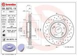 2X Disco Freno Brembo 09.B270.1X Per Honda Accord Viii (Cu) Accord Viii Estate
