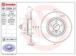 2X Disco Freno Brembo 08.C208.21 Per Jaguar Xe (X760) Xf (X260) 42Mm 300Mm