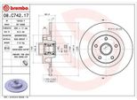 2X Disco Freno Brembo 08.C742.17 Per Renault Espace V (Jr_) 90Mm 290Mm