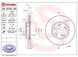 2X Brembo 09.6752.20 Disco Freno Assale Anteriore, Assale Posteriore