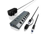 Raidsonic 60838 Raidsonic IB-HUB1701-C3 Hub Usb 3.0 Type-A A 7 Porte