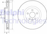 2X Disco Freno Delphi BG9183C Per Land Rover Range Rover Evoque (L538) 51 9Mm