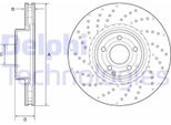 2X Disco Freno Delphi BG9216C Adatto A MERCEDES-BENZ Sl (R231) 64 5Mm 342Mm