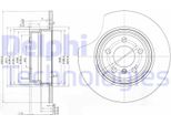 2X Disco Freno Delphi BG3629 Per Bmw X5 (E53) 80Mm 324Mm