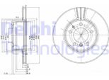 2X Disco Freno Delphi BG2433 Per Bmw 5 Berlina (E34) 7 (E32) 5 Touring (E34)