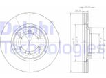 2X Disco Freno Delphi BG3936 Per Hyundai Terracan (Hp) 43Mm 280Mm