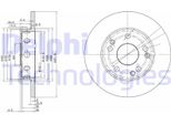 2X Disco Freno Delphi BG2288 Per MERCEDES-BENZ 190 (W201) 43 5Mm 262Mm
