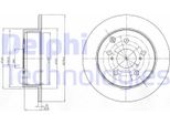 2X Disco Freno Delphi BG4303 Per Toyota Avensis Estate (T25) Avensis (T25_) 59Mm