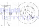 2X Disco Freno Delphi BG3804 Per Kia Cerato Notchback (Ld) Shuma Ii (Fb) 261Mm