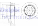 2X Disco Freno Delphi BG3105 Per Mitsubishi Pajero Ii (V3_W V2_W V4_W) 84Mm