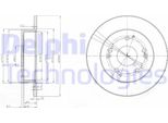 2X Disco Freno Delphi BG3746 Per Honda Civic Vii Hatchback (Eu Ep Ev) 48 6Mm
