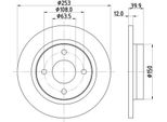 Hella 8DD 355 126-611 Disco Freno ( 2 Pz )