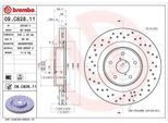 2X Disco Freno Brembo 09.C828.11 Per Subaru Wrx Notchback (Gj) 53Mm 340Mm