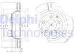 2X Disco Freno Delphi BG4070 Per Vw Touareg (7LA 7L6 7L7) Per Audi Q7 (4LB)