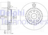 2X Disco Freno Delphi BG3723 Per Lancia Thesis (841AX) 45Mm 305Mm