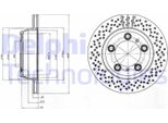 2X Disco Freno Delphi BG4302C Per Porsche Boxster (987) Cayman (987) 66 9Mm