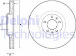 2X Disco Freno Delphi BG4716C Per Opel Grandland X (A18) Astra L Sports Tourer