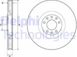 2X Disco Freno Delphi BG4814C Per Peugeot Rcz Coupé 34 3Mm 340Mm