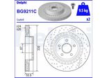 2X Delphi Disco Freno BG9211C Adatto A MERCEDES-BENZ Classe C Coupé (C204)