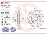 2X Disco Freno Brembo 09.5843.3X Per Opel Corsa D Hatchback (S07) Adam (M13)