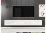 Tavolino Per Tv Ceriee 180 - Bianco / Bianco Lucido