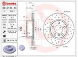 2X Brembo Disco Freno 09.C114.1X Per Bmw 1 Hatchback (F20) 3 Touring (F31)