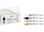 Kreul 16431 Kreul Penna In Vetro E Porcellana Glamour, Set Da 4 Pz