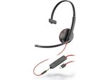 Poly Blackwire 3215 - Cuffie - Archetto - Chiamate E Musica - Nero - Monofonico - Digitale