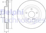 2X Disco Freno Delphi BG4927C Per MERCEDES-BENZ Classe A (W176) 42 7Mm