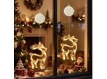 2 Pezzi Led Renna Fata Luci Finestra Con Ventosa Per Partito Natale Appeso Finestra Decorazione