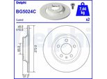 2X Disco Freno Delphi BG5024C Per Vw Polo (AW1 BZ1) 37 2Mm 272Mm