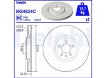 2X Disco Freno Delphi BG4824C Per Vw Polo Hatchback (6R1 6C1) 34 3Mm 310Mm