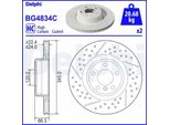2X Disco Freno Delphi BG4834C Per Bmw 1 Hatchback (F20) 3 Touring (F31) 66 3Mm