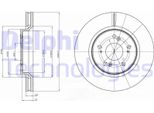 2X Disco Freno Delphi BG4250C Per Honda CR-V Iii (Re) CR-V Iv (Rm_) 47Mm 293Mm