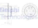 2X Disco Freno Delphi BG4331 Per Kia Sorento I (Jc) 78 5Mm 315Mm