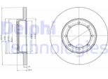 2X Disco Freno Delphi BG4344 Per Opel Movano B (X62) 50 9Mm 302Mm
